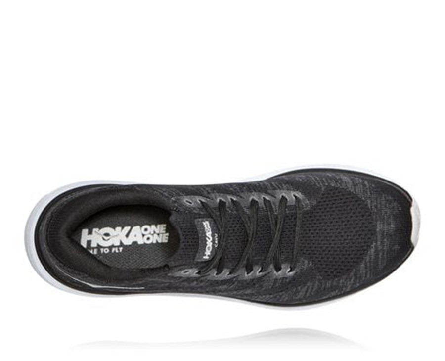 Hoka Australia One One Cavu 3 - Mens Running Shoes Black/White - AKDXZ-1869